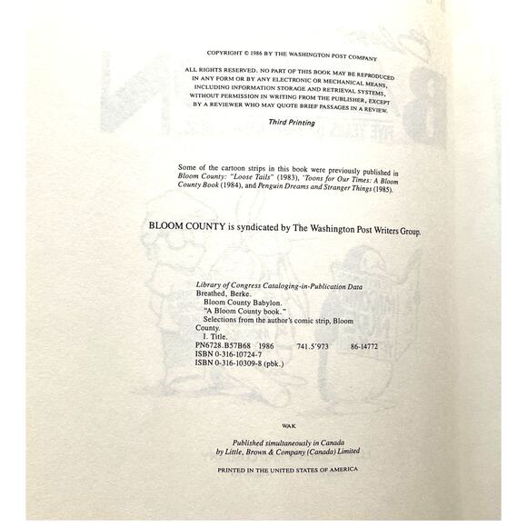 Bloom County Babylon 5 Years Of Naughtiness Berke Breathed - Picture 3 of 5